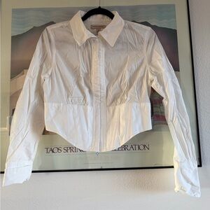 Banana Republic White Button Down Shirt